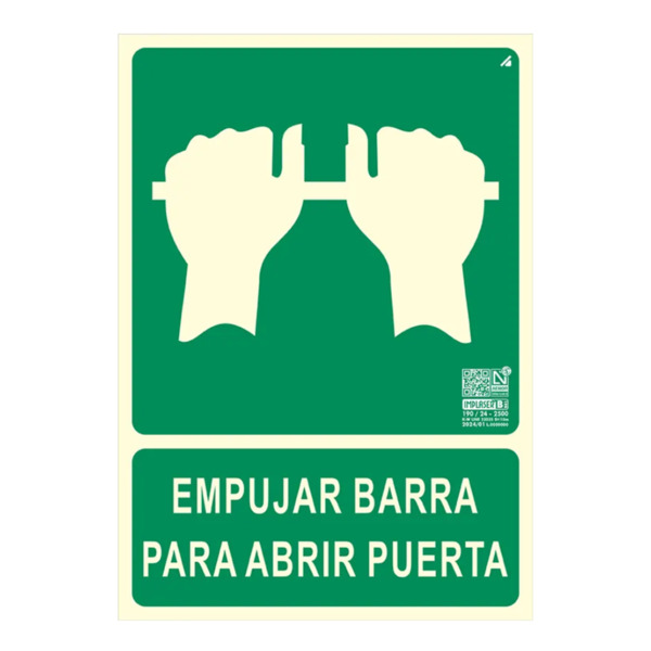 IMPLASER EV309N-A4 Señal salida de empujar para abrir 29,7x21cm