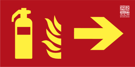 Comprar IMPLASER EX202L Señal extintor Clase A con flecha derecha 32x16cm