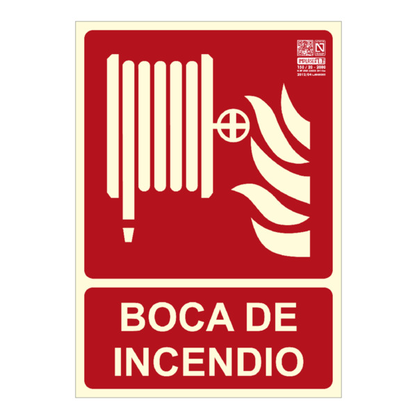IMPLASER EX204N-A5 Señal boca de incendio 21x15cm