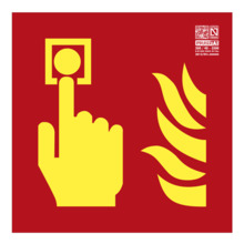 IMPLASER EX209L-20M Señal pulsador de alarma Clase A 42x42cm. 20m