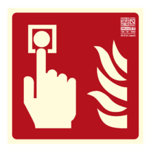 IMPLASER EX209N-20M Señal pulsador de alarma 42x42cm. 20m