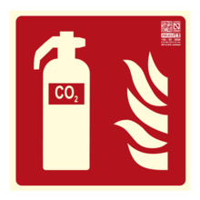 IMPLASER EX219N Señal extintor CO2 riesgo eléctrico 21x21cm