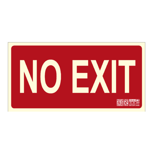 IMPLASER EX223N Señal no exit 29,7x15cm
