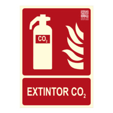 IMPLASER EX224N-A4 Señal extintor CO2 29,7x21cm