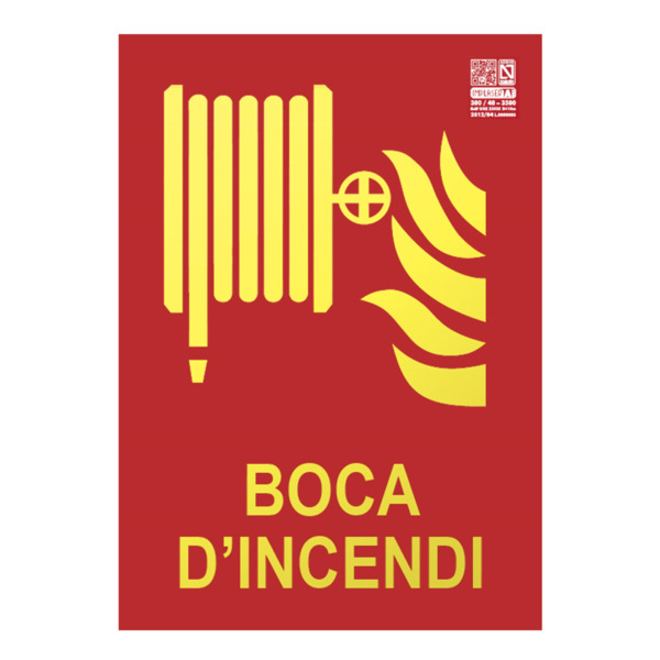 IMPLASER EX230L-A4-CAT Senyal boca d'incendi en català Classe A 29,7x21cm (1)