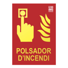 IMPLASER EX231L-A4-CAT Senyal polsador d'incendi en català Classe A 29,7x21cm