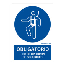 IMPLASER OB02-A4 Señal obligatorio uso de cinturon de seguridad 29,7x21cm