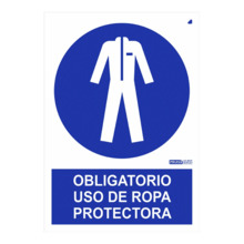 IMPLASER OB29-A4 Señal obligatorio uso de ropa protectora 29,7x21cm