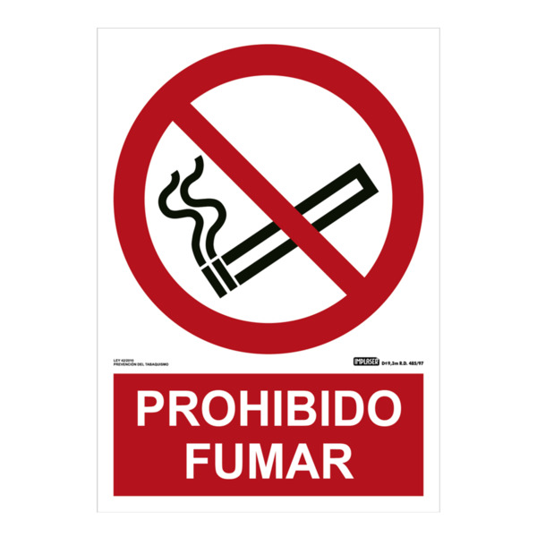 IMPLASER PR01-A4 Señal prohibido fumar 29,7x21cm (1)