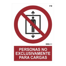 IMPLASER PR09-A4 Señal Personas NO exclusivamente para cargas 29,7x21cm
