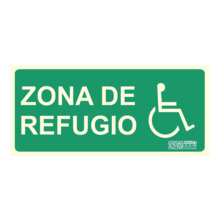 IMPLASER SIA203N Señal zona de refugio 32x16cm
