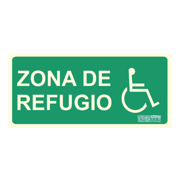 IMPLASER SIA203N Señal zona de refugio 32x16cm