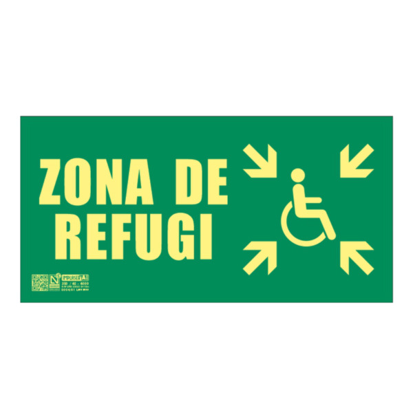 IMPLASER SIA303L-CAT Senyal Zona de Refugi Clase A 32x16cm