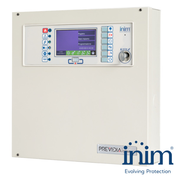 INIM PREVIDIA-C050SG Central analógica de 1 lazo no ampliable de 64 puntos. Color gris