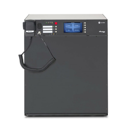 Comprar Intevio INTEVIO-50 MINIVES 2001 L Sistema compacto INTEVIO de PA/VA certificado EN54-16 y EN54-4 para montaje en pared. Doble amplificador integrado de 320W (uno es de reserva) libremente distribuible en 4 líneas de altavoces o 2 zonas (líneas A/