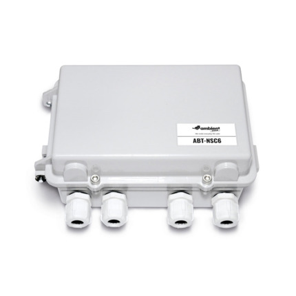 Comprar Intevio INTEVIO-53 ABT-NSC6 Controlador TCP/IP diseñado para su uso con sistemas miniVES de INTEVIO. El dispositivo recibe los datos de ruido ambiente procedente de hasta 6 sensores ABT-NSM para el control automático del volumen en la señal de sa