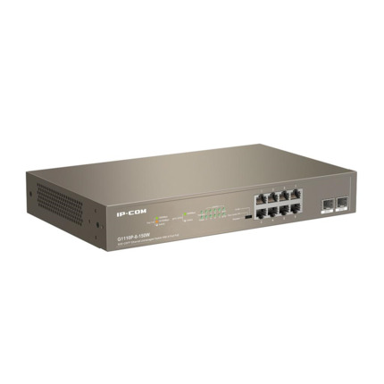 Comprar IPCOM G1110P-8-150W Switch 8 puertos PoE + 2 puertos SFP Gigabit no gestionable enracable L2 IP-COM