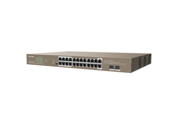IPCOM G1126P-24-410W Switch 24 puertos PoE Gigabit + 2 puertos SFP no gestionable enracable L2 IP-COM (1)