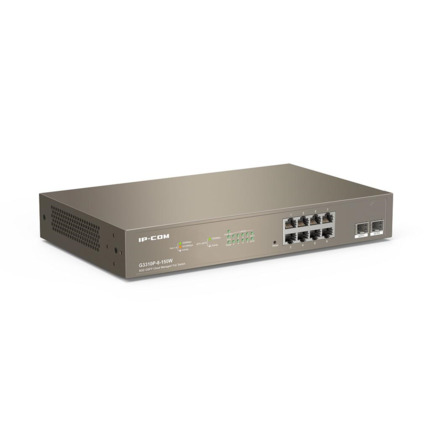 Comprar IPCOM G3310P-8-150W Switch inteligente 8 PoE Gigabit + 2 puertos SFP Gestionable Acceso a nube L2 IP-COM