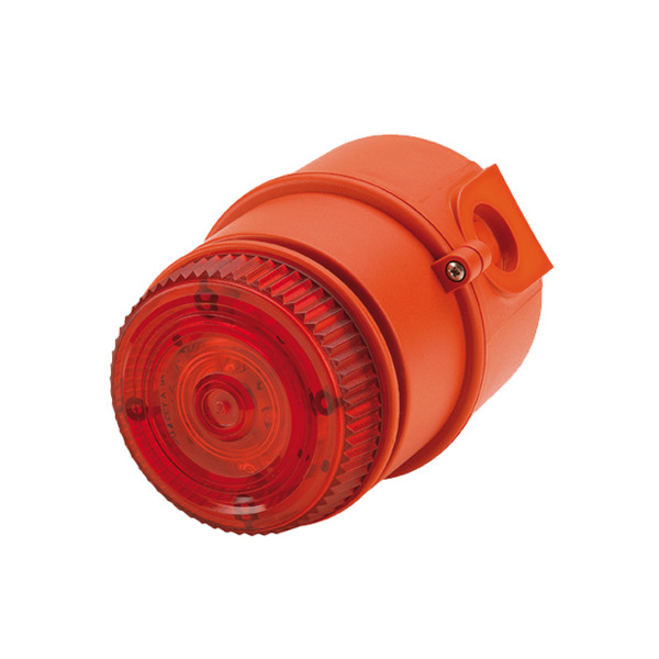 IS-mC1 Combinación de luz de flash LED y alarma acústica de 100 dB, Atex, 24VDC, LED rojo, certificado para su uso en áreas a pr