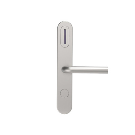 Comprar IHTL-EO 72 INX SAT D Juego de cerraduras electrónicas para Hotel, solución Offline, acabado en Acero Satinado, apertura Derecha, medidas de 72mm tarjeta RFID Mifare