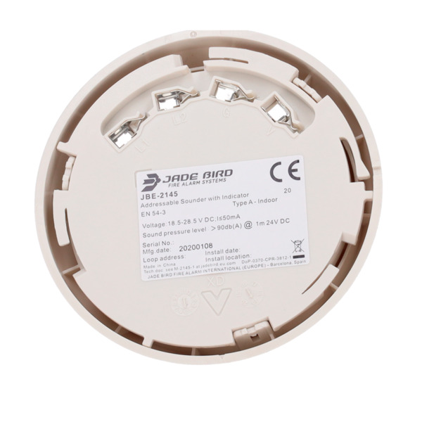 JADE BIRD JBE-2145 Sirena analógica Jade Bird - Salida de gran potencia 100 dB(A) @ 1m - Requiere alimentación auxiliar de 24 VD (3)
