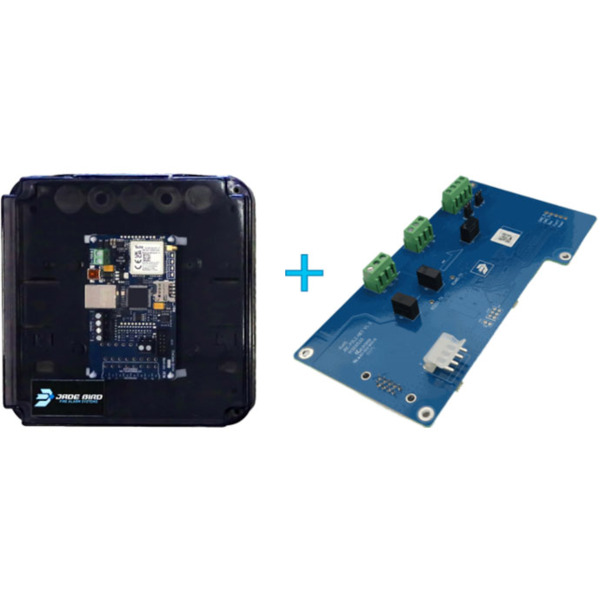 JADE BIRD TC-JBE Kit compuesto por transmisor JBE-FB2 (EN 54-21) y tarjeta JBE-P2L2-NET
