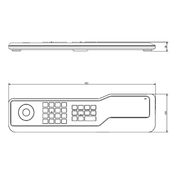Joystick con Pantalla Touch 10.1" IP RS485 USB 1xHDMI control PTZ 12Vdc + Extension Teclado (1)