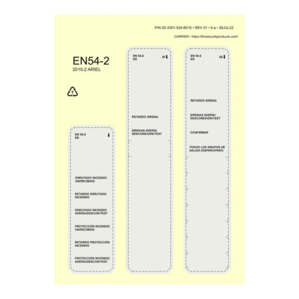 Comprar KIDDE 2010-2A-LK-09 Kit de idiomas para central de incendios direccionable (español)