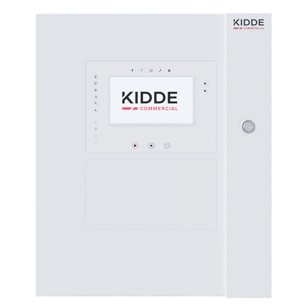 KIDDE 2X-AT-F2-P Central de incendios analógica direccionable con pantalla táctil, Fuente de alimentación grande, 2 lazos, caja