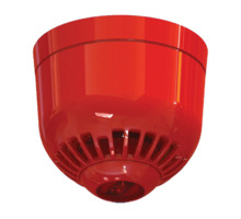 KIDDE ASC2366 Sirena óptico-acústica analógica interior con flash rojo. Roja Base perfil bajo Techo