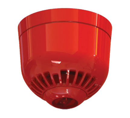 Comprar KIDDE ASC2366 Sirena óptico-acústica analógica interior con flash rojo. Roja Base perfil bajo Techo Aritech