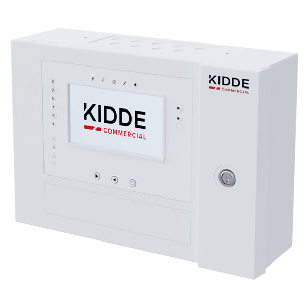 KIDDE COMMERCIAL 2X-AT-F2-S Panel de incendios analogico de 2 lazos con pantalla táctil. Caja pequeña