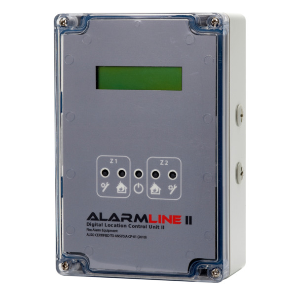 KIDDE COMMERCIAL ADLCU-2 Unidad de control de doble zona de localización opcional para el cable térmico lineal digital