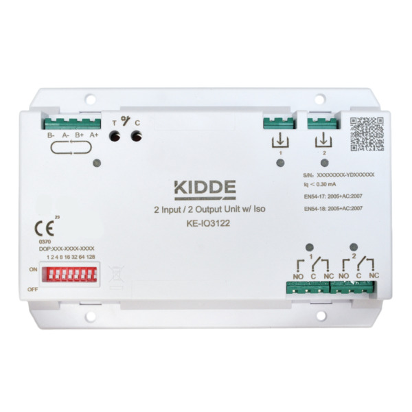 KIDDE COMMERCIAL KE-IO3122 Unidad inteligente analogica de 2 entradas/2 salidas con aislador
