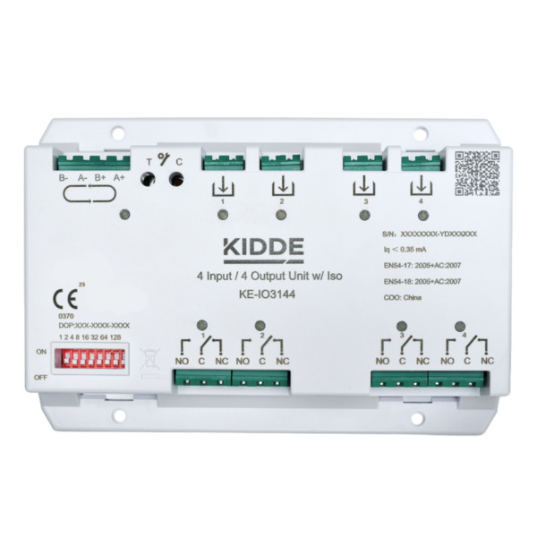 KIDDE COMMERCIAL KE-IO3144 Unidad inteligente analogica de 4 entradas/4 salidas con aislador (1)