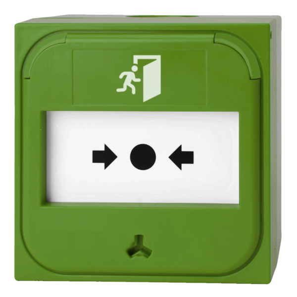 KIDDE COMMERCIAL NC-MC-0-G Pulsador manual inteligente convencional 0?. Color Verde