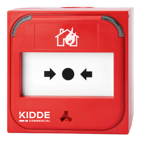 KIDDE COMMERCIAL NC-MC-100-R Pulsador manual inteligente convencional para montaje empotrado - 100 ?. Color rojo