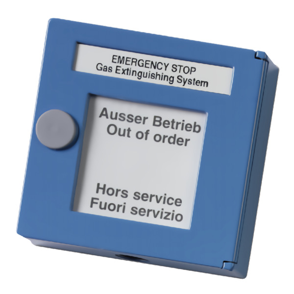 KIDDE DM862-4 Pulsador convencional manual interrupción de emergencia de gas, color azul Aritech