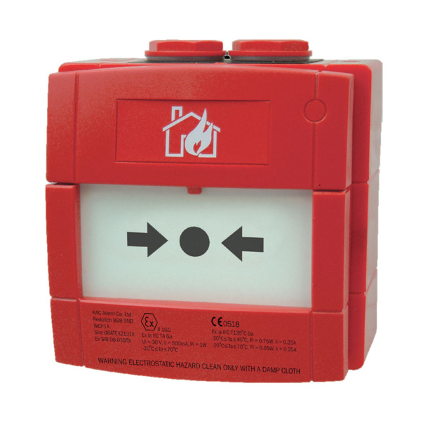 KIDDE DMN700E-IS Pulsador manual de alarma intrínsecamente seguro para exteriores. Rojo. Aritech