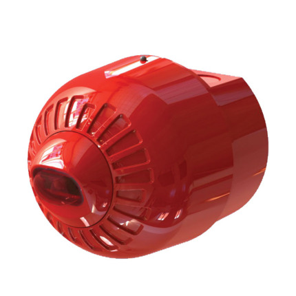 Comprar KIDDE FAW355 Sirena con flash Piloto estroboscópico convencional a 24Vcc para pared. Rojo con lente rojo. IP65. Base alta para tubo vista.