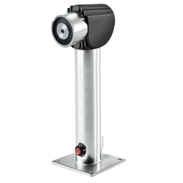 KIDDE FE260-475 Retenedor electromagnético de 400N para montaje en suelo/pared con pulsador de desbloqueo