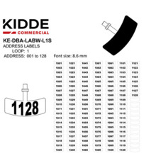 KIDDE KE-DBA-LABW-L1S Etiquetas de identificación para dispositivos analógicos Serie Excellence - Lazo 1.
