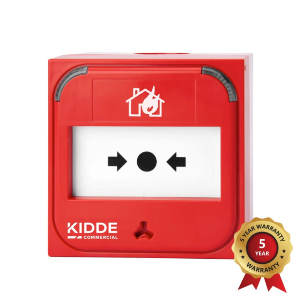 KIDDE KE-DM3010R-KIT Pulsador análogico direccionable inteligente de la serie 3000 con caja de superficie. Interior Color Rojo