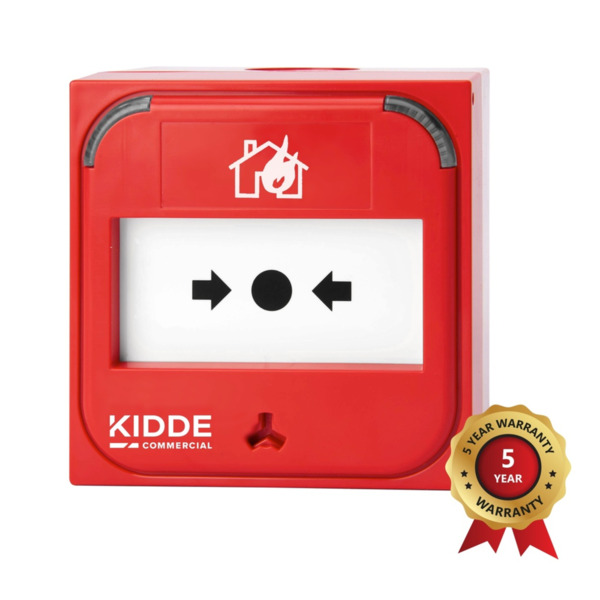 KIDDE KE-DM3110R-KIT Pulsador direccionable inteligente de la Serie Excellence con aislador y caja de superficie