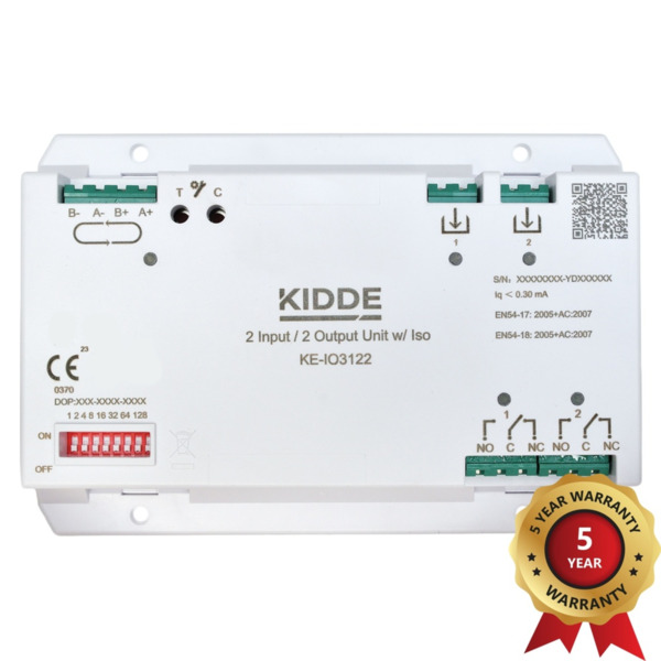 KIDDE KE-IO3122 Módulo inteligente direccionable de 2 entradas/2 salidas con aislador