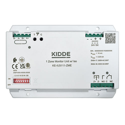 KIDDE KE-IU3111-ZME Módulo monitor de 1 zona convencional para sistemas analógicos serie Excellence.