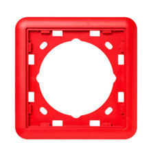 KIDDE N-MC-S-R Marco embellecedor para empotrar los pulsadores ZP886R, DM3x10R y NC-MC-100-R