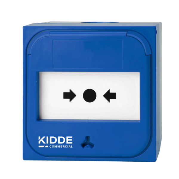 KIDDE NC-MC-0-U Pulsador manual para el control de sistemas de emergencia azul para aplicaciones de montaje empotrado 0 Ω