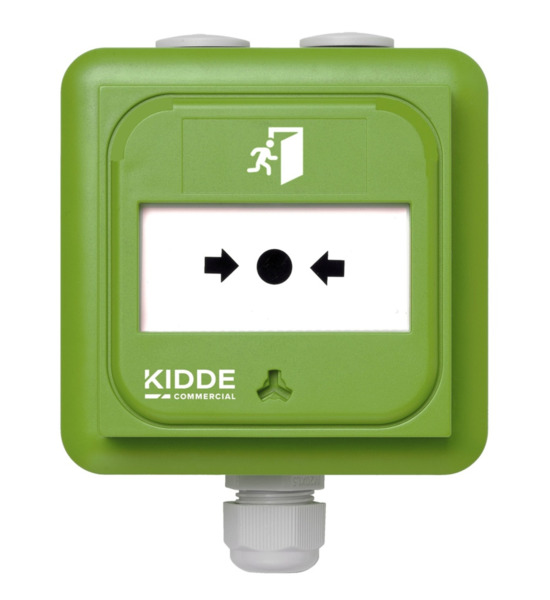 KIDDE NC-MC-IP-0-G Pulsador manual inteligente convencional resistente a la intemperie - 0 Ω (Verde)